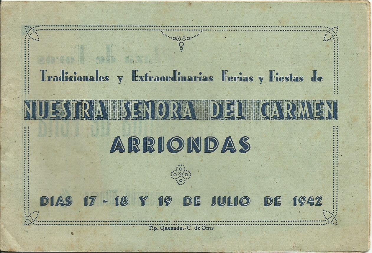 PROGRAMA FESTIVO PARA UN VERANO DE POSGUERRA EN ARRIONDAS