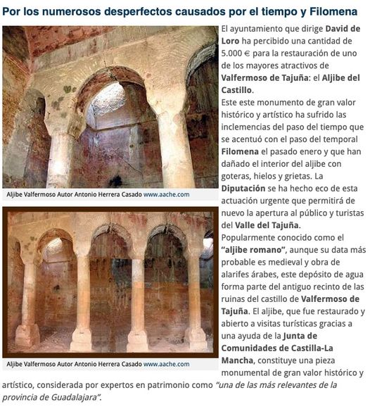 UNA BUENA NOTICIA VALFERMOSO DE TAJUÑA
