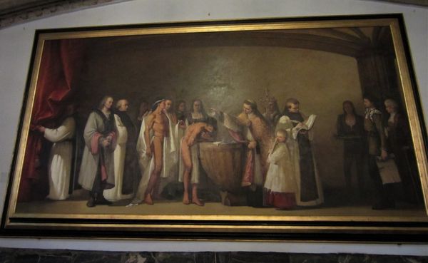 PILA EN LA QUE FUERON BAUTIZADOS DOS CRIADOS DE COLÓN, 29 DE JULIO DE 1496