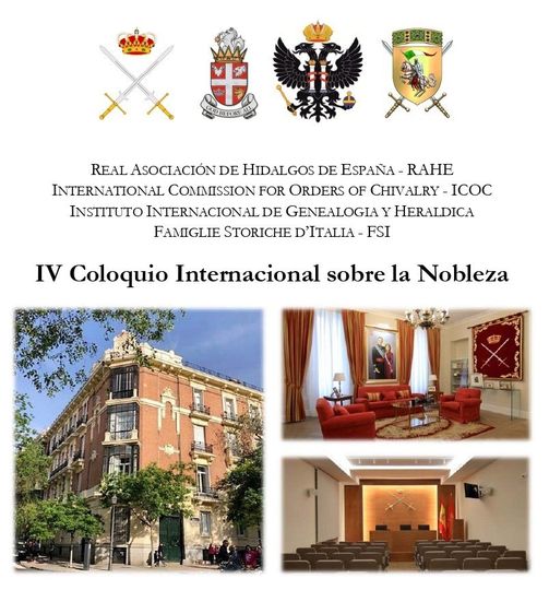 PRÓXIMA CELEBRACIÓN DEL IV COLOQUIO INTERNACIONAL SOBRE LA NOBLEZA