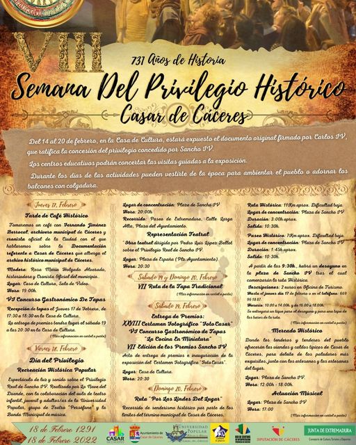 SEMANA DEL PRIVILEGIO HISTÓRICO CASAR DE CÁCERES