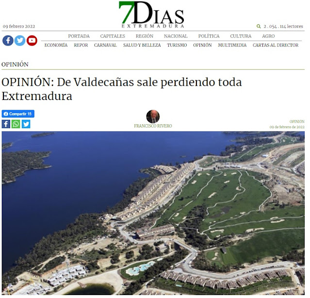 DE VALDECAÑAS SALE PERDIENDO TODA EXTREMADURA