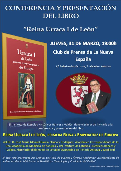 PRESENTACIÓN LIBRO «URRACA I DE LEÓN, PRIMERA REINA Y EMPERATRIZ DE EUROPA
