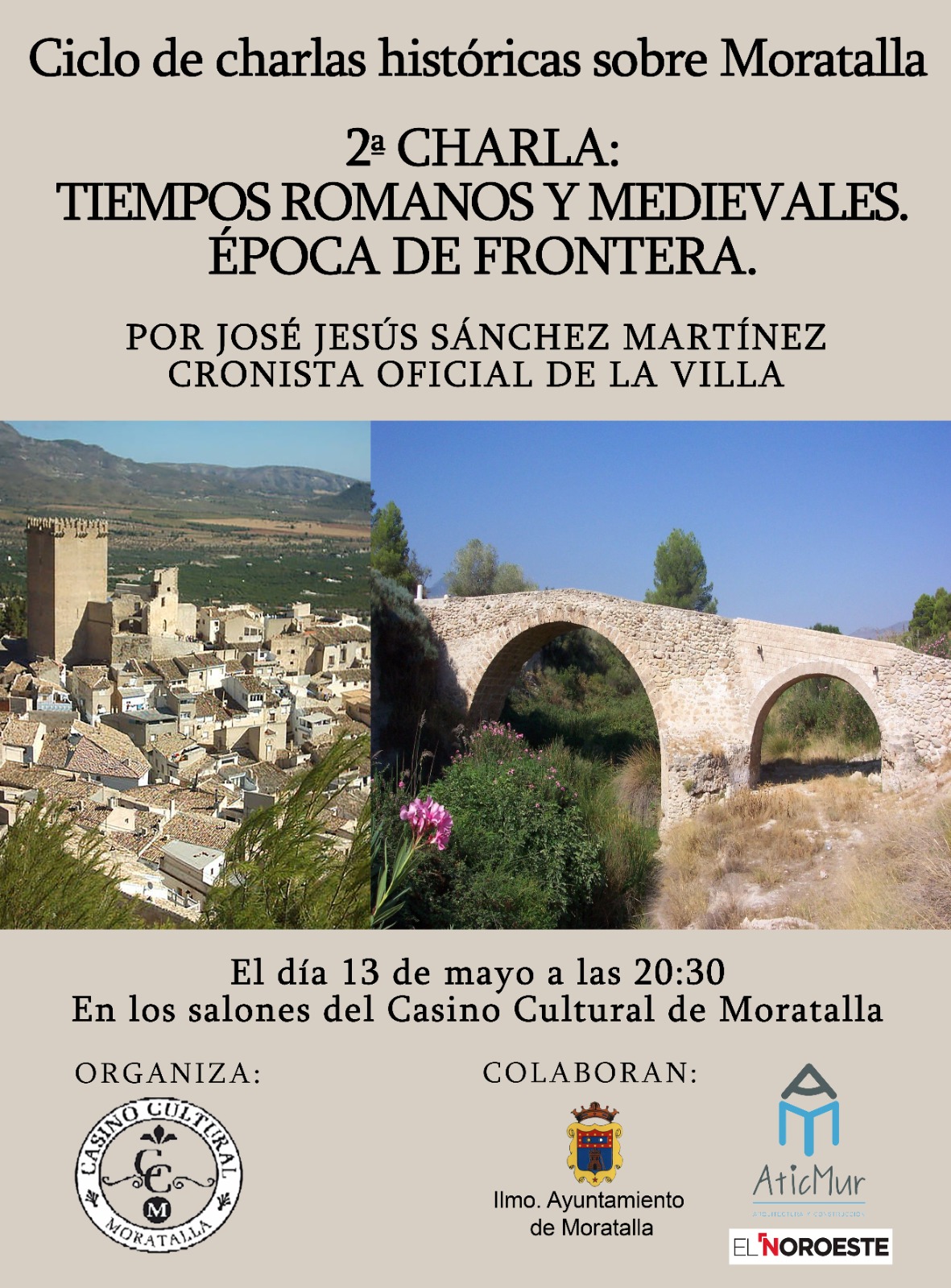 CHARLAS HISTÓRICAS CRONISTA OFICIAL DE MORATALLA (MURCIA).