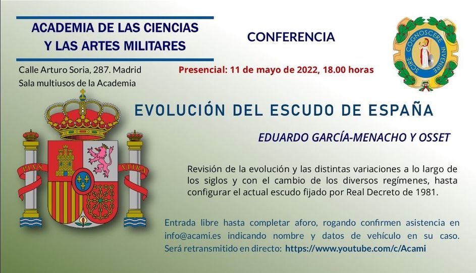 CONFERENCIA DE EDUARDO GARCÍA-MENACHO SOBRE EL ESCUDO DE ESPAÑA