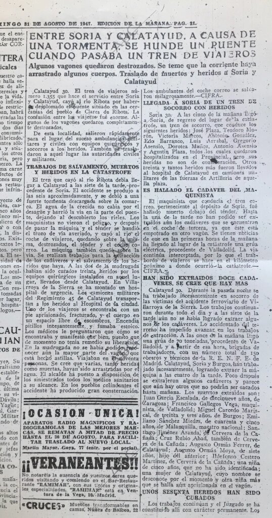 EN RECUERDO DEL MALANQUILLANO EMILIANO SÁNCHEZ NIEVAS Y DE LAS DEMÁS VÍCTIMAS DEL ACCIDENTE FERROVIARIO DE 1947
