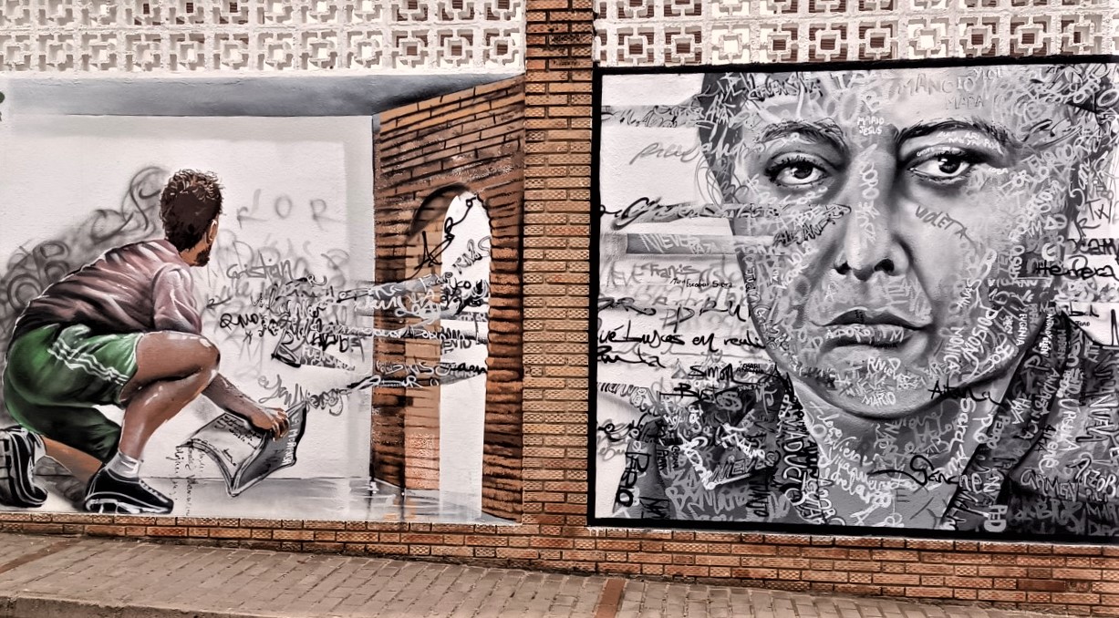 UN GRAFFITI RECUERDA A DOÑA NIEVES LÓPEZ PASTOR