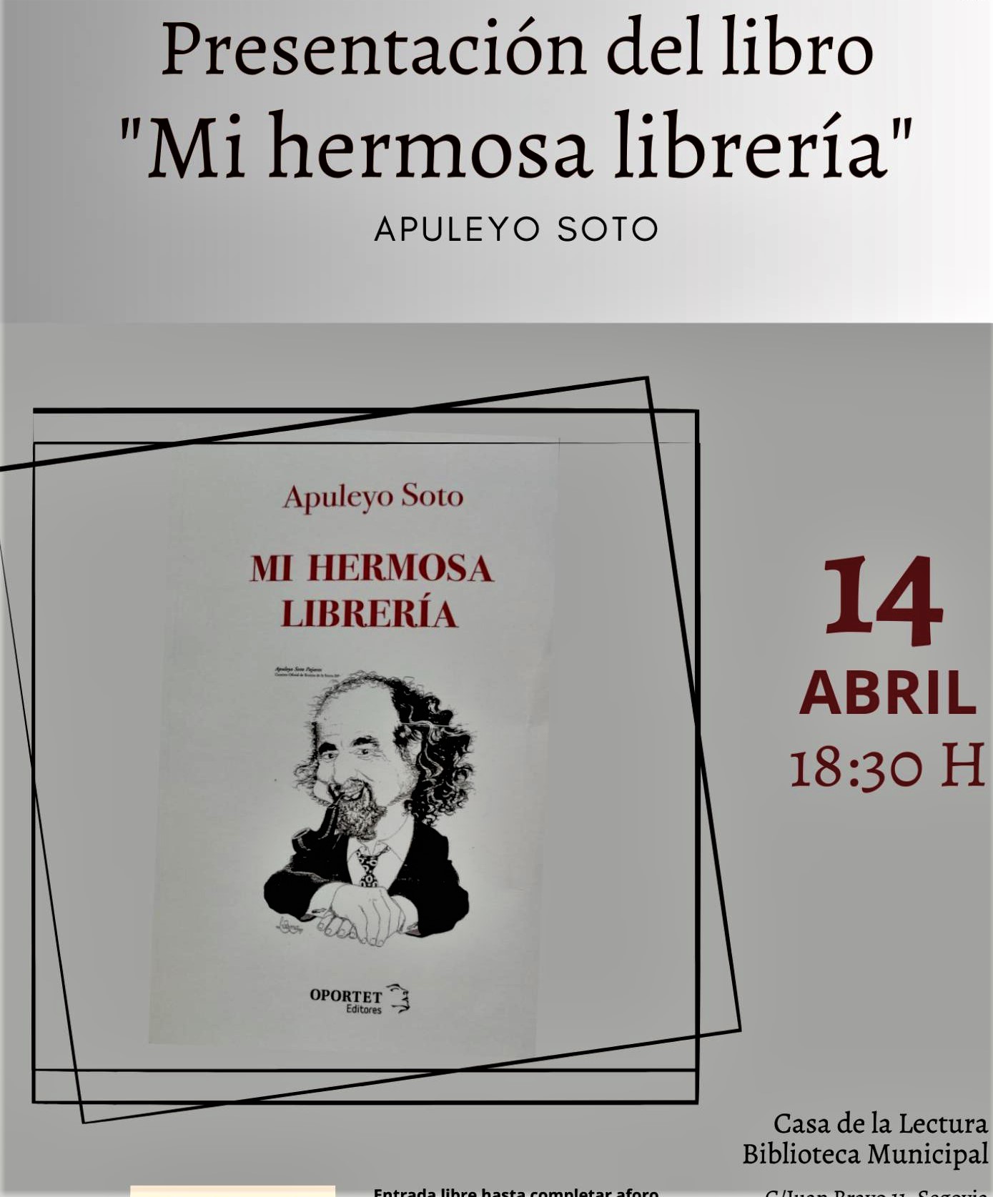 PRESENTACIÓN EN SEGOVIA DEL LIBRO «MI HERMOSA LIBRERIA»