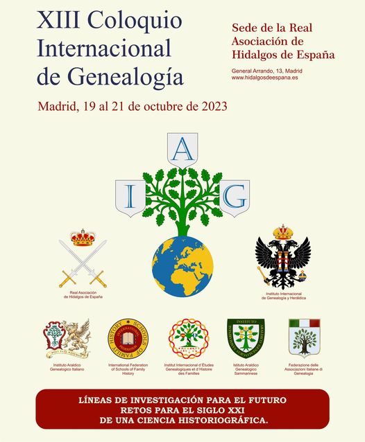 PRÓXIMOS COLOQUIOS INTERNACIONALES DE GENEALOGÍA Y HERÁLDICA