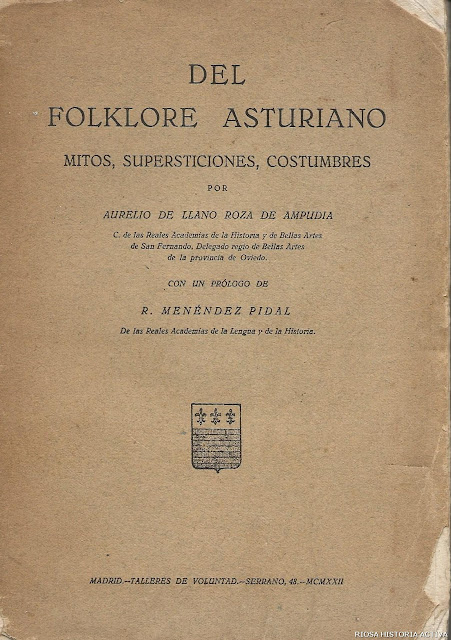 RIOSA EN EL LIBRO «DEL FOLKLORE ASTURIANO, MITOS, SUPERSTICIONES, COSTUMBRES»