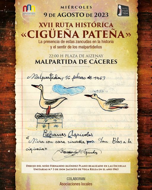 XVII RUTA HISTÓRICA «CIGÜEÑA PATEÑA»