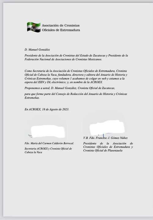 CRÓNICA DE ZACATECAS – DISTINCIÓN PARA ZACATECAS