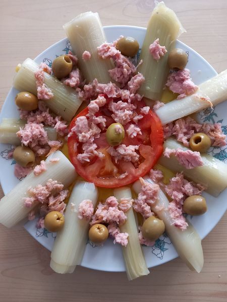 LES HSTORIES DE FIDALGO-ENSALADA DE PUERROS PARA «DIAS DE VIGILIA».