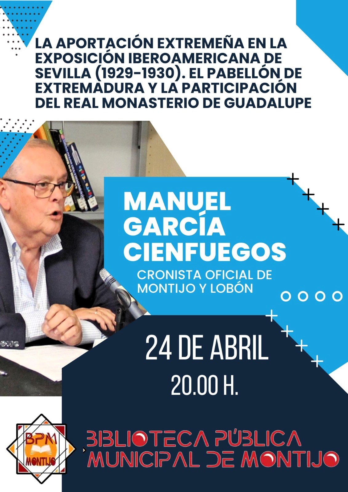 CONFERENCIA EN LA BIBLIOTECA MUNICIPAL DE MONTIJO
