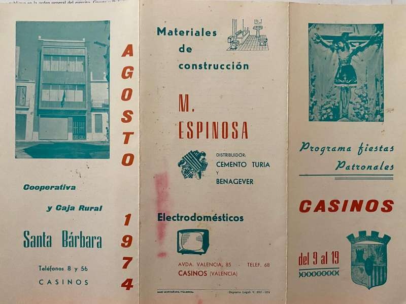 CASINOS: LAS FIESTAS PATRONALES DE HACE CINCUENTA AÑOS