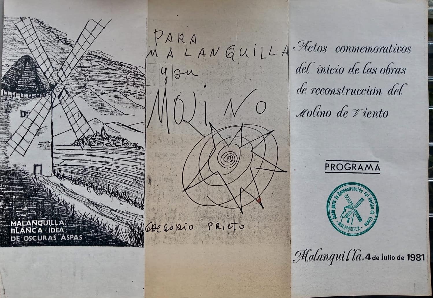 ACTOS CONMEMORATIVOS DEL INICIO DE LAS OBRAS DE RECONSTRUCCIÓN DEL MOLINO DE VIENTO DE MALANQUILLA,