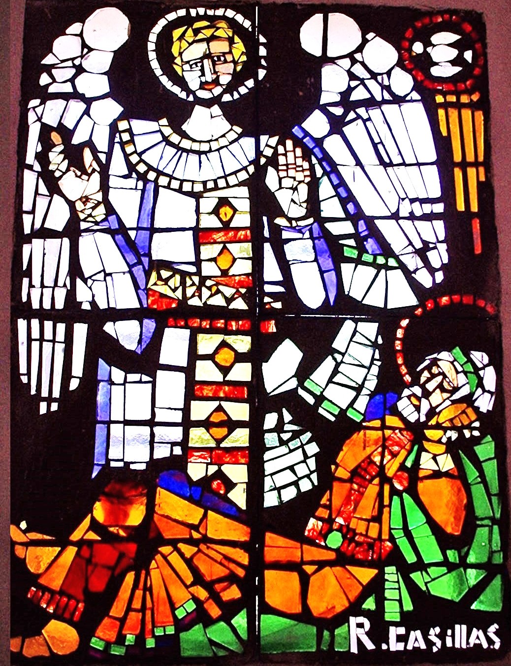 LA VIDRIERA DE RAMÓN CASILLAS EN LA IGLESIA DE SAN JOSÉ OBRERO DE GUADAJIRA (BADAJOZ).