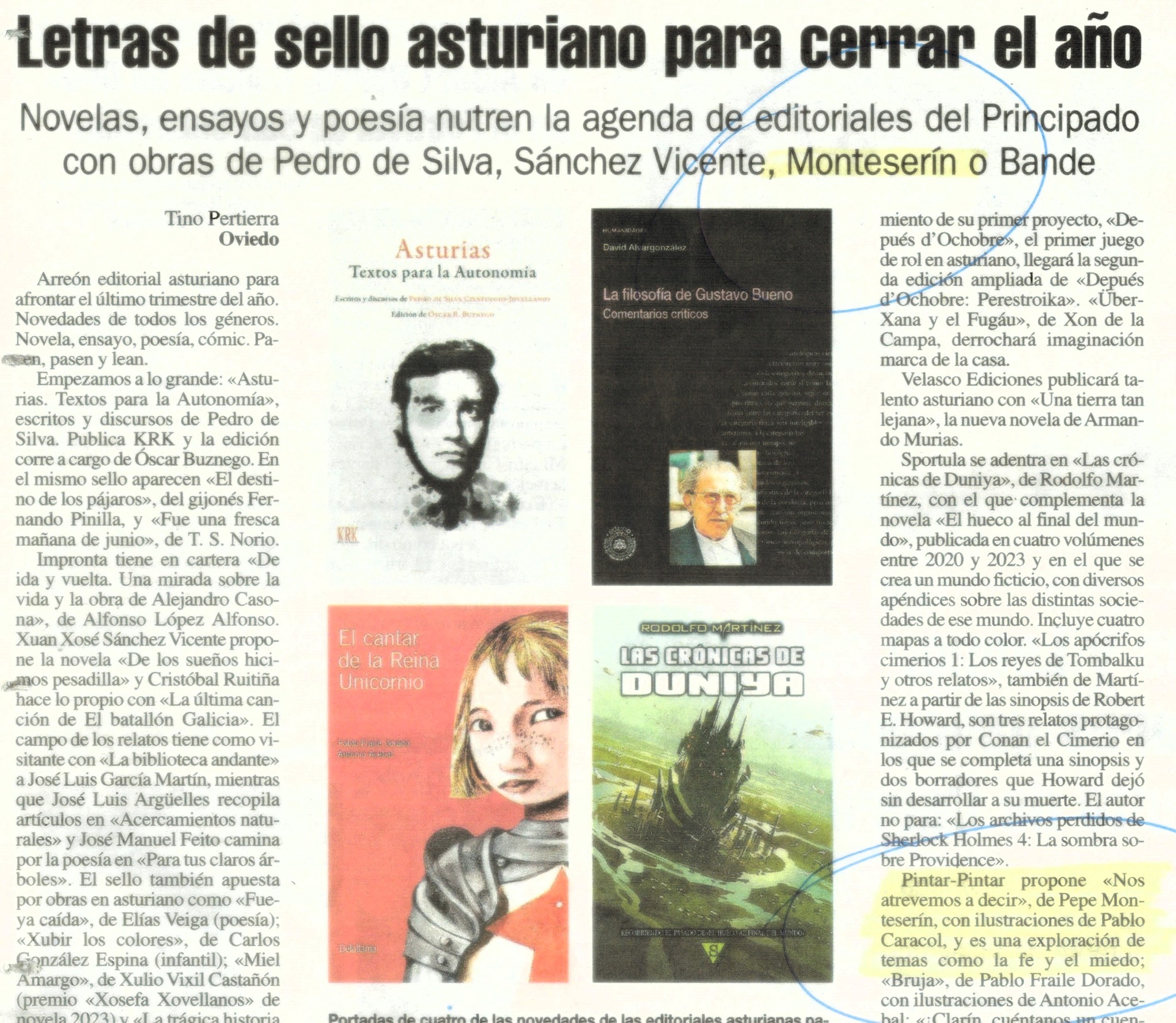 LETRAS DE SELLO ASTURIANO PARA CERRAR EL AÑO