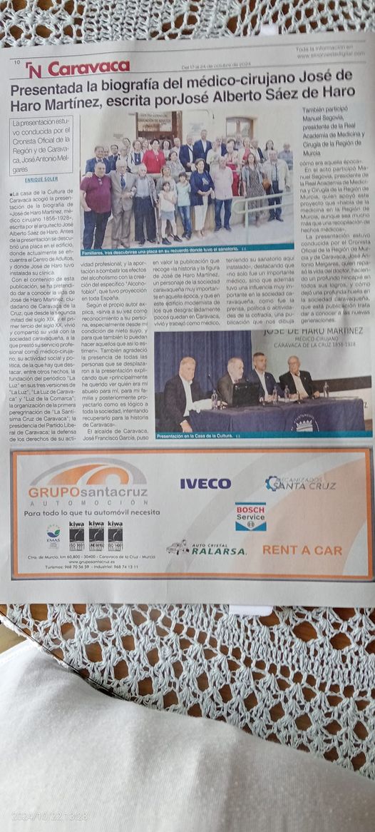 HOMENAJE A D. JOSÉ DE HARO