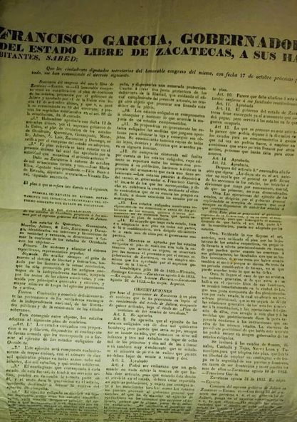 DOCUMENTOS HISTÓRICOS EN ZACATECAS (MÉXICO)