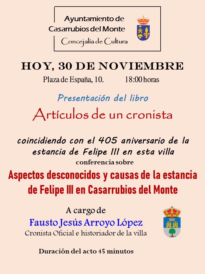 PRESENTACIÓN DEL LIBRO «ARTÍCULOS DE UN CRONISTA»