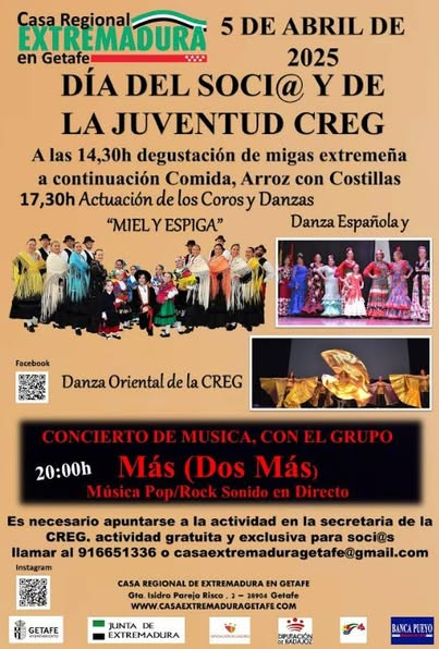 DÍA DEL SOCIO Y DE LA JUVENTUD EN LA CASA DE EXTREMADURA DE GETAFE