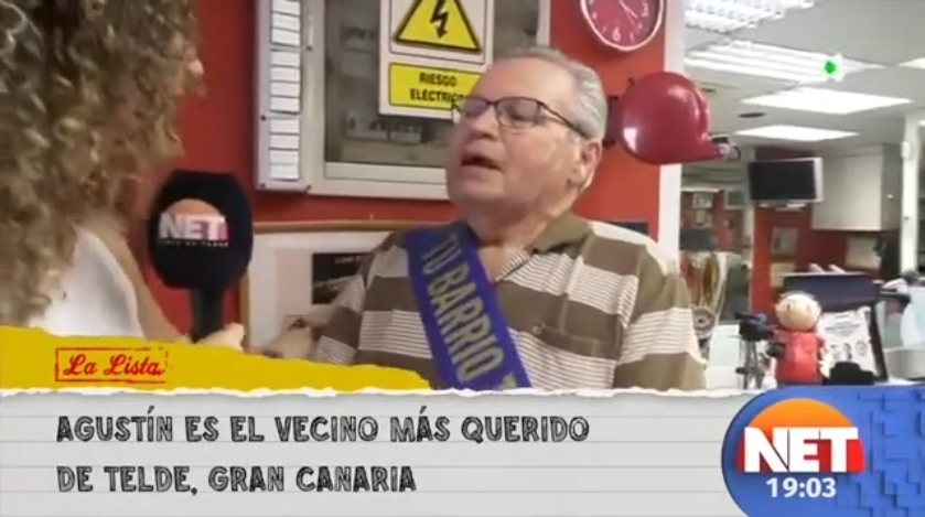 LA TELEVISIÓN CANARIA RINDE HOMENAJE A AGUSTÍN CABRERA SANTANA, «EL VECINO MÁS QUERIDO DE TELDE»