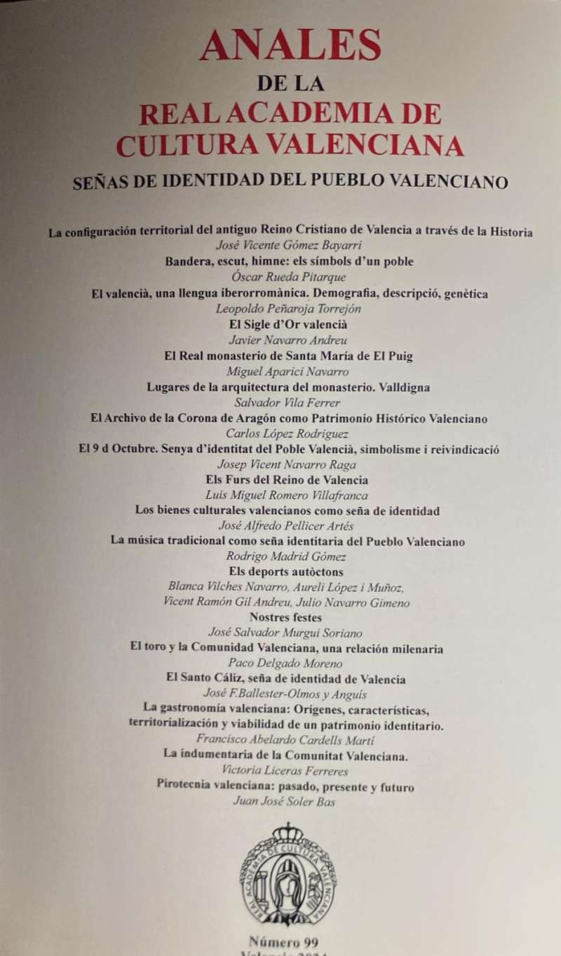 PRESENTACIÓN DEL LIBRO ANALES N° 99 DE LA RACV