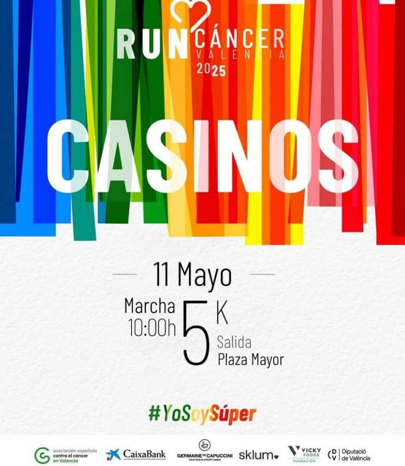 LA JUNTA LOCAL DE LA LUCHA CONTRA EL CÁNCER DE CASINOS CELEBRA LA MARCHA SOLIDARIA 5 K