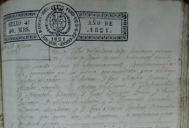 EFEMÉRIDES DESESTIMADA LA ELECCIÓN DEL MARQUÉS DE CARBALLO COMO ALCALDE DE CHICLANA, EN 1821