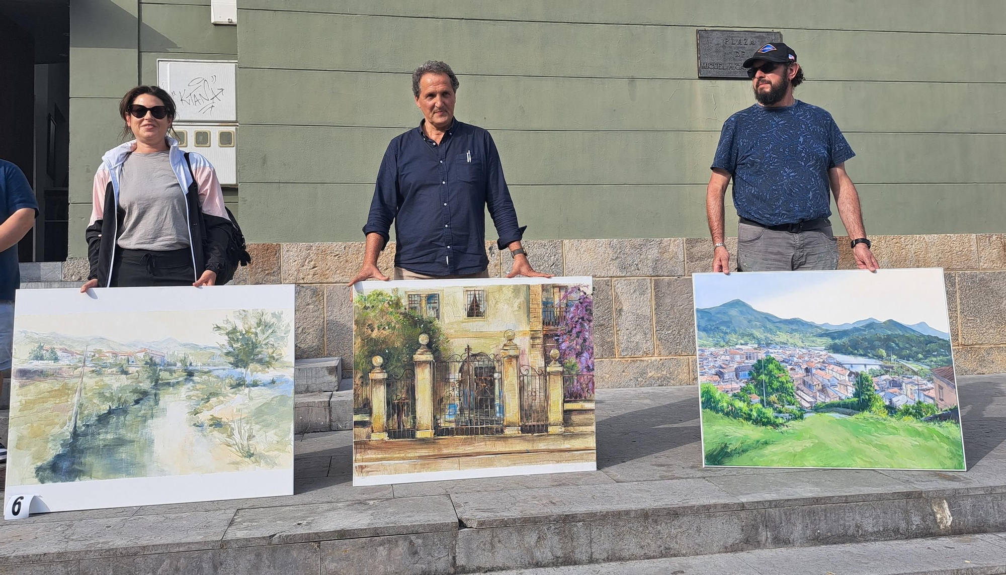 UNA BUGANVILLA Y UN PALACETE EN LA OBRA GANADORA DEL XX CERTAMEN DE PINTURA «VILLA DE ARRIONDAS»