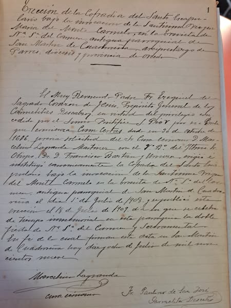 EL 117 ANIVERSARIO DE LA INSTITUCIÓN CANÓNICA DE LA COFRADÍA DEL CARMEN EN ARRIONDAS