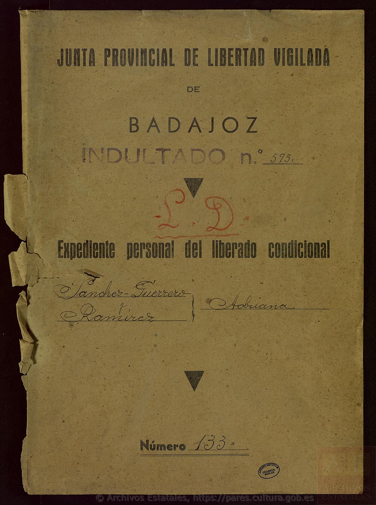 EL FONDO DE LA JUNTA DE LIBERTAD VIGILADA DE BADAJOZ PUBLICADO PARCIALMENTE EN #PARES