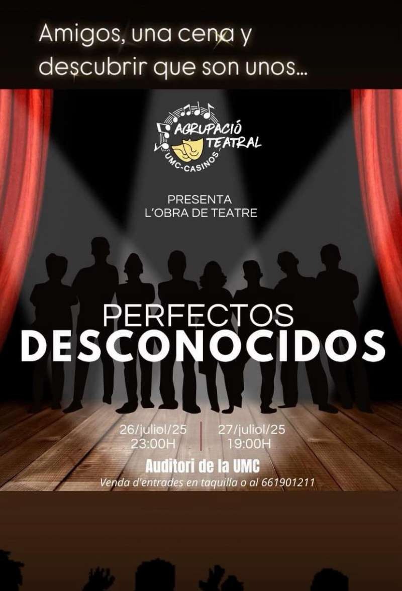 EL TEATRO VUELVE AL ESCENARIO DEL AUDITORIO DE LA UNIÓN MUSICAL CASINENSE (VALENCIA)
