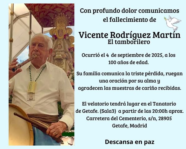 IN MEMORIAN EN HONOR A DON VICENTE RODRÍGUEZ LÁZARO,