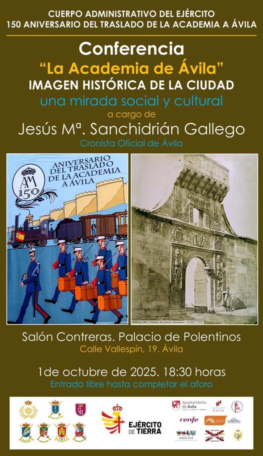 CONFERENCIA: “LA ACADEMIA DE ÁVILA. IMAGEN HISTÓRICA DE LA CIUDAD. UNA   MIRADA SOCIAL Y CULTURAL”.