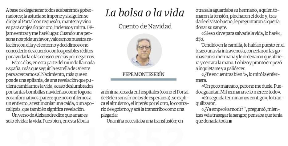 LA BOLSA O LA VIDA -CUENTO DE NAVIDAD