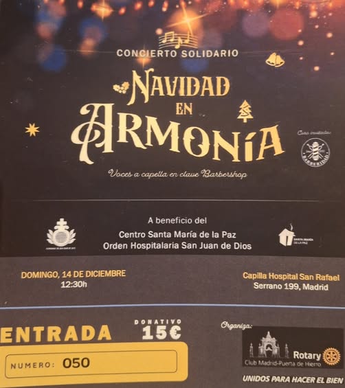 CONCIERTO NAVIDEÑO EN FAVOR DE LOS HERMANOS DE SAN JUAN DE DIOS