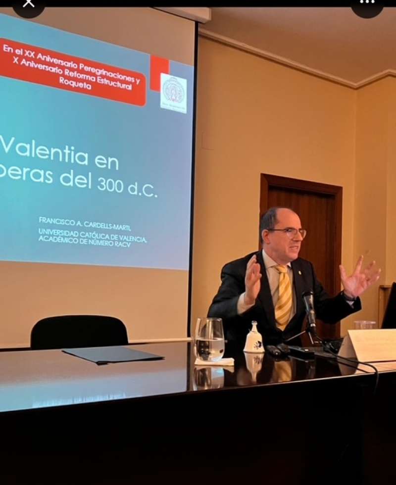 CARDELLS ABRE EL CICLO DE CONFERENCIAS DEL ANIVERSARIO DE SAN VICENTE MÁRTIR, EN LA R.EAL ACADEMIA VALENCIANA DE CULTURA
