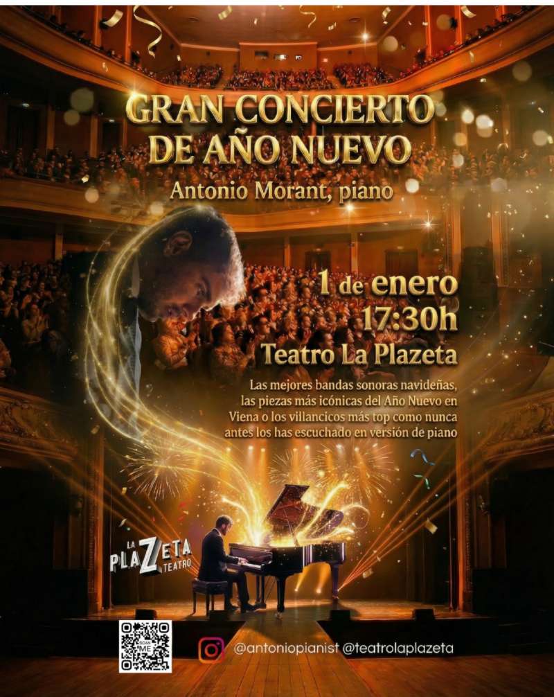 CONCIERTO DE AÑO NUEVO A CARGO DE ANTONIO MORANT EN EL TEATRO LA PLAZETA DE VALENCIA