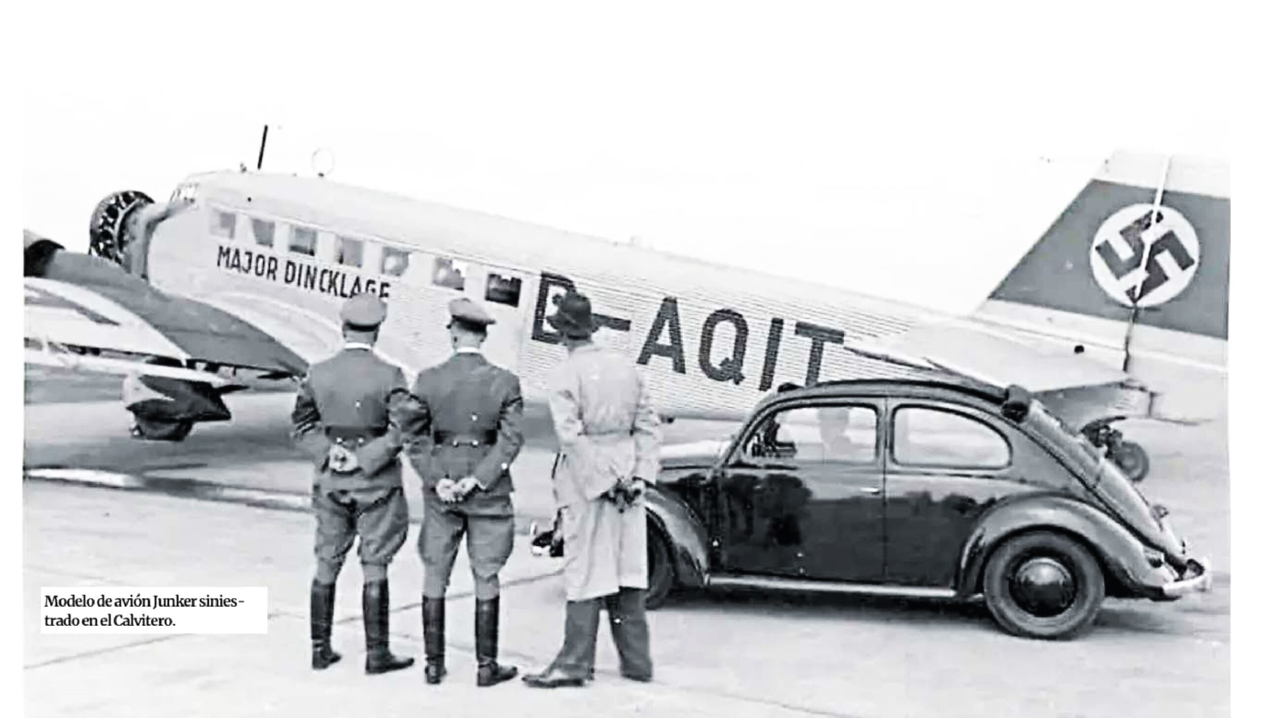 EL AVIÓN ALEMÁN DE LA LEGIÓN CÓNDOR QUE SE ESTRELLÓ EN EL CALVITERO, EL PICO MÁS ALTO DE EXTREMADURA.