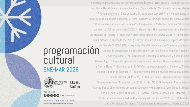 CULTURA PARA EL PRIMER TRIMESTRE DE 2026 DE LA UNIVERSIDAD DE JAÉN