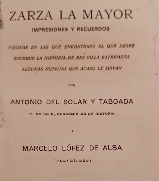 FELICIANO ROCHA AUTORIZÓ PUBLICAR EL LIBRO ZARZA LA MAYOR