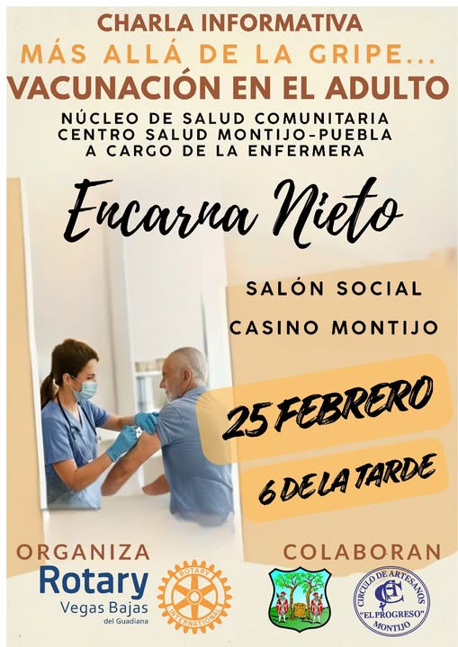 CHARLA VACUNACIÓN EN EL ADULTO. LLENEMOS DE VIDA LOS AÑOS.