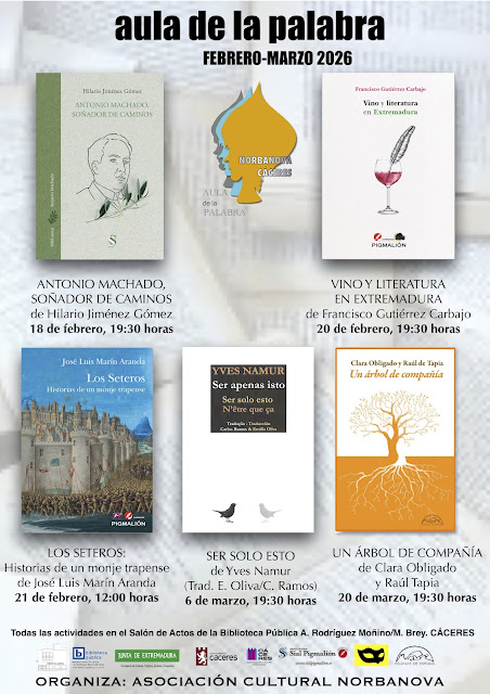 CALENDARIO DEL AULA DE LA PALABRA (FEBRERO y MARZO 2026)