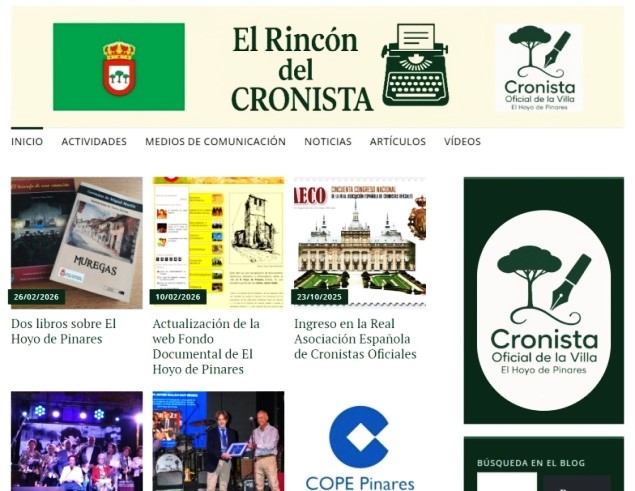 BLOG “EL RINCÓN DEL CRONISTA” DE EL HOYO DE PINARES