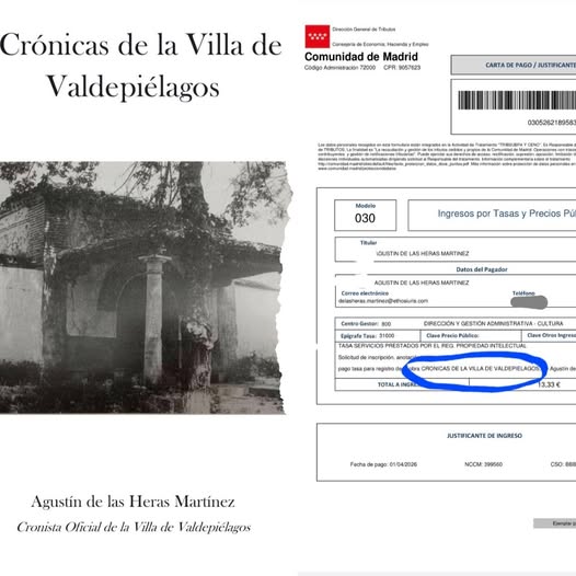 MI QUINTO LIBRO EN EL REGISTRO DE LA PROPIEDAD INTELECTUAL DE LA COMUNIDAD DE MADRID.