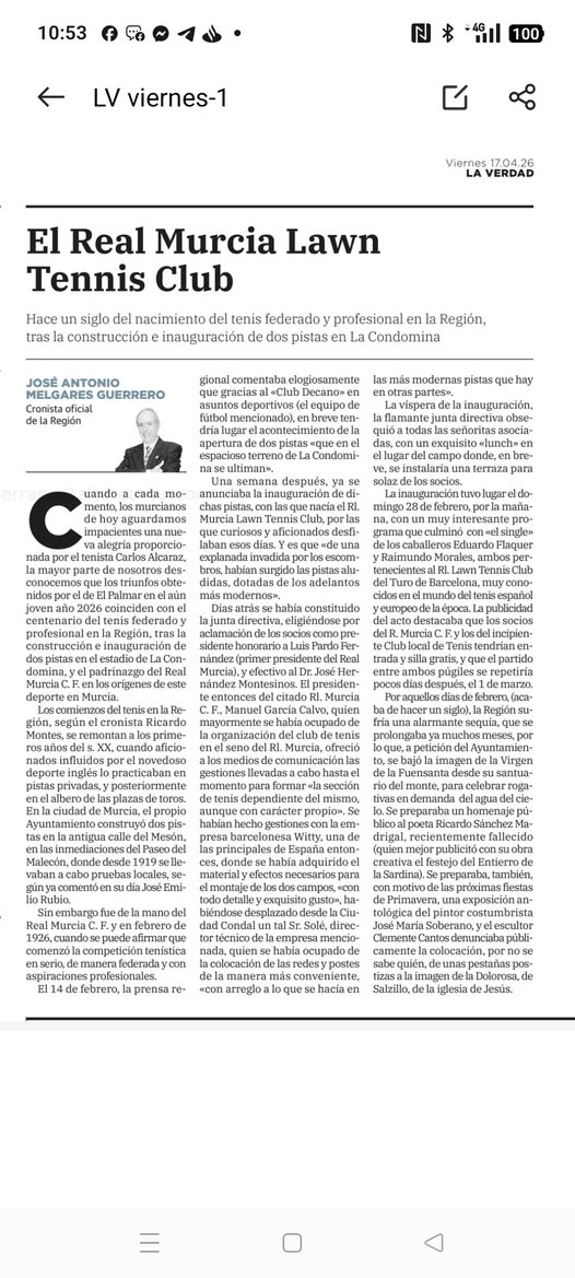 ORÍGENES DEL TENIS EN LA REGION