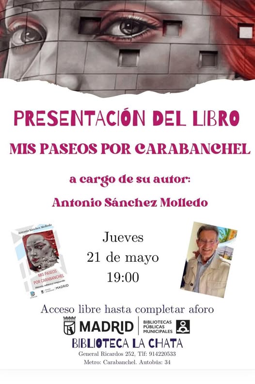 NUEVA PRESENTACIÓN DEL LIBRO «MIS PASEOS POR CARABANCHEL»