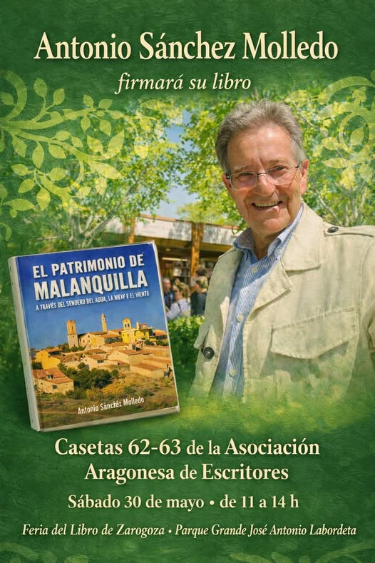 MALANQUILLA ESTARÁ EN LA FERIA DEL LIBRO DE ZARAGOZA